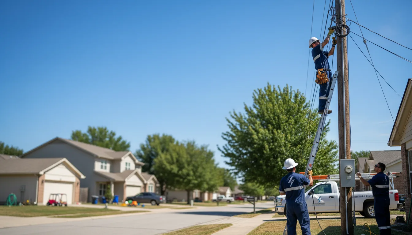 Residential electrician providing installation services in Livingston, IL